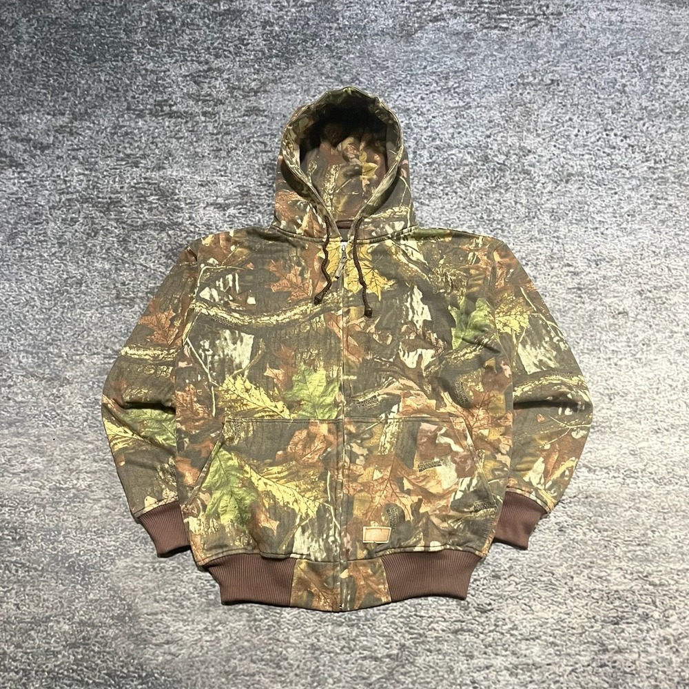 Vintage Walls Camo Zip Up Hoodie Mens Medium Green Brown‎ Camouflage Hunting